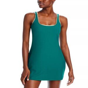 88$ AQUA Athletic x Venus Williams Mini Biker Shorts Dress Size XS Rainforest